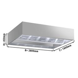 Plafond afzuigkap - B2800mm - zonder motor - met filter - met inductietoevoer