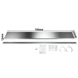 Zócalo embellecedor de acero inoxidable - 700x125mm - 13mm - para la serie P7R