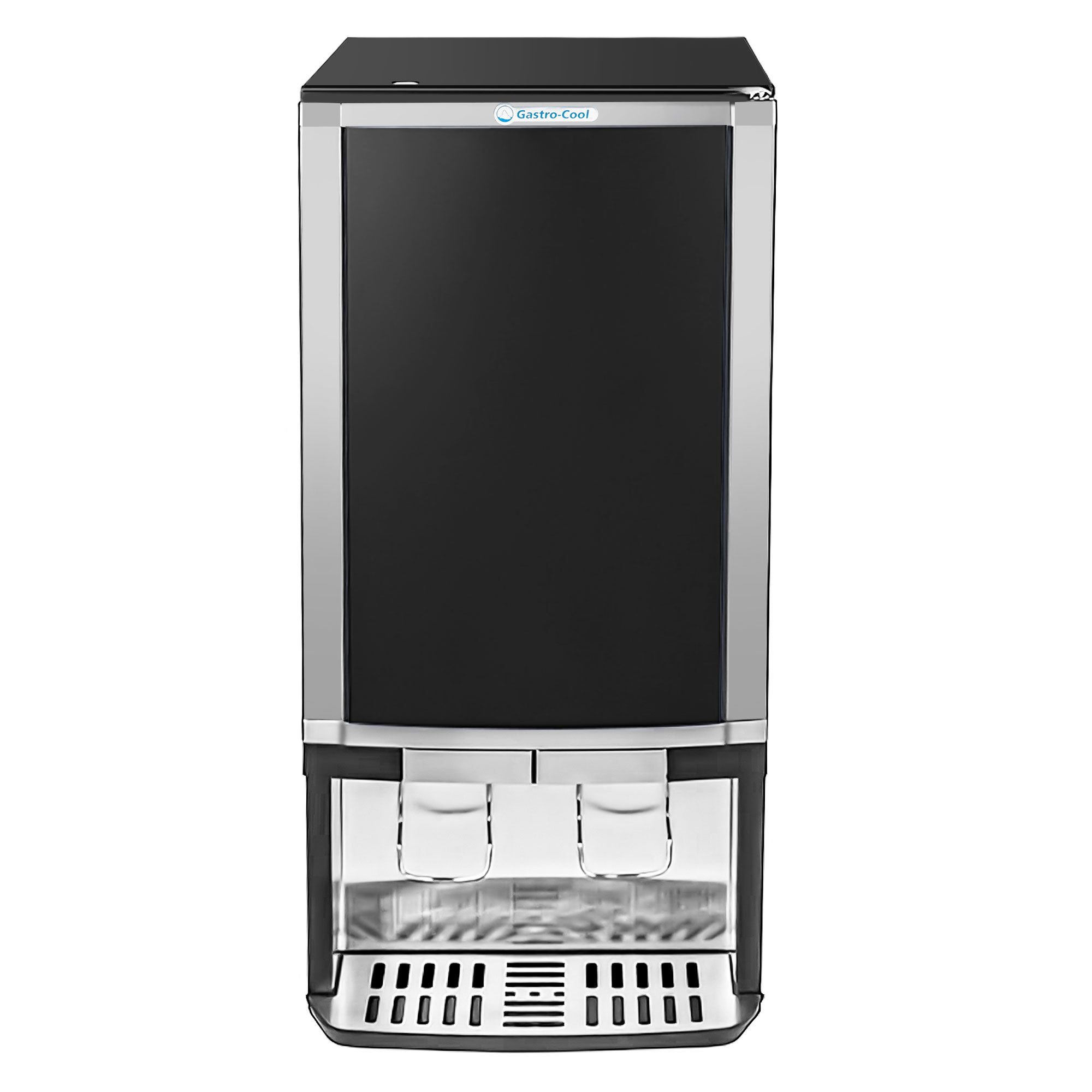 GASTRO-COOL | Réfrigérateur à boissons - 375mm - 48 L - étroit - 1 porte vitrée - éclairage LED - affichage digital de la température - Noir - 0 à +18 °C