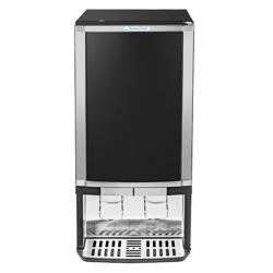 GASTRO-COOL | Vitrină frigorifică pentru băuturi - 375 mm - 48 litri - 1 ușă din sticlă batantă & panou promoțional - temperatură 0/+18 °C - negru
