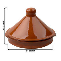 (1 pezzo) CLASSICO - Ciotola per tapas con coperchio - Ø 230 mm - Marrone