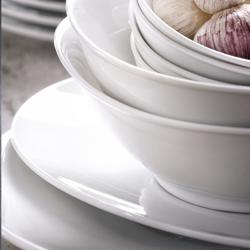 (6 stuks) WHITE DELIGHT - Coupebord - plat - Ø 160mm - Wit