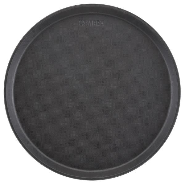 (12 pièces) CAMBRO | CAMTREAD® - Plateau en fibre de verre - Rond - Ø 280 mm - Profil haut - Noir    