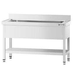 Lavapentole Premium - 1200x600 mm - con ripiano inferiore e 1 vasca