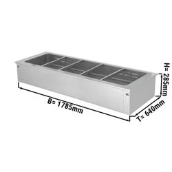 Vasca bagnomaria da incasso - 1785mm - 3,65 kW - 5x GN 1/1
