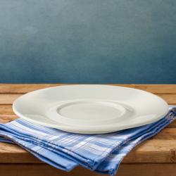 (6 pieces) Lux Maastricht Coffee Cup Saucer – Porcelain - Ivory - Ø180 mm