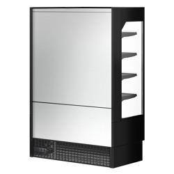 Wandkoelmeubel - 1320mm - 595L - met 2 glazen draaideuren & 4 schappen - Zwart