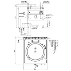 Marmite électrique sous pression - 150 litres - 18 kW - Chauffage indirect