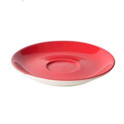 (12 db) BART COLOUR CAFE - Cappuccino csészealj - Ø 15,5 cm - porcelán - Piros