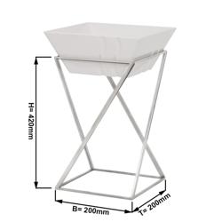 Présentoir buffet / étagère - incl. 1 bol en mélamine - rectangulaire