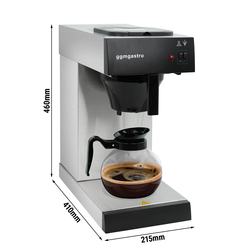 Máquina de café de filtro, com bule de vidro  (1,7 litros) - Cafeteira | Percolador	