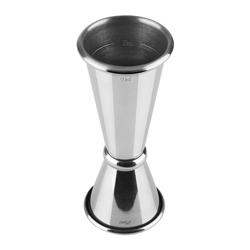 (6 pz) Misurino da bar doppio - Acciaio inox - 2.5cl & 5cl - con graduazioni interne 1.5cl & 3.5cl