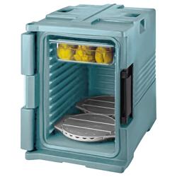 CAMBRO | ULTRA PAN CARRIER® - Insulated Food Carrier – 57 L – 4× GN 1/1 (100 mm) – Slate Blue – Airtight removable seals; Patented door vent