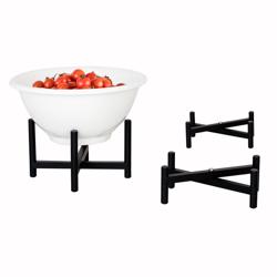 (3 pieces) Black Line | Buffet stand – folding - black powder‑coated steel - for plates ≥Ø210 mm