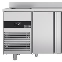 Tavolo refrigerato PREMIUM - 1430x720mm - Ventilata - 270 L - Alzatina - con 1 vasca sinistra
