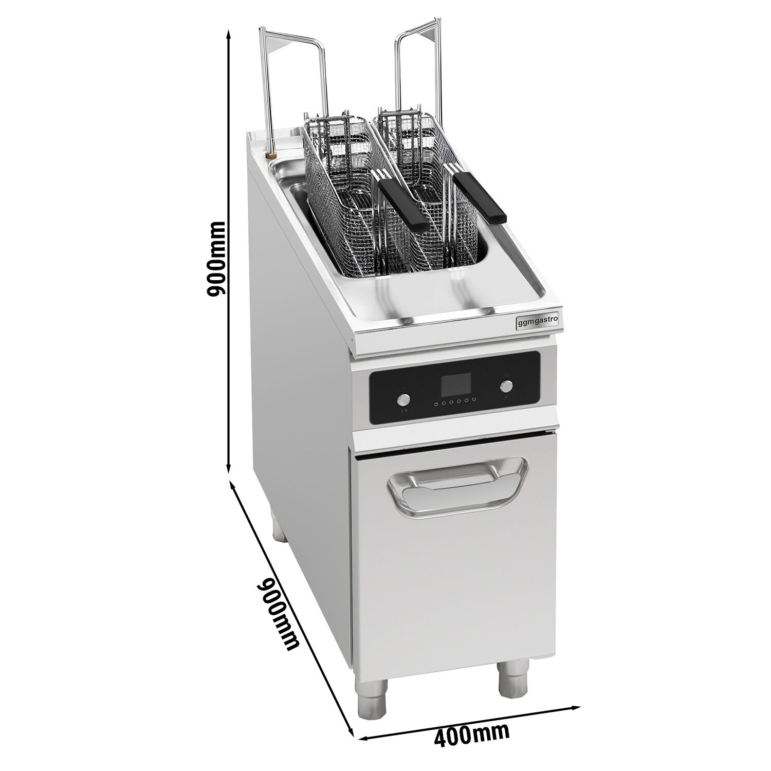 Friteuse électrique – 22 litres – 22 kW – avec levage automatique du panier et système de filtration d’huile
