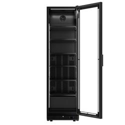 Armario expositor refrigerado para bebidas PREMIUM - 595mm - 569 litros - diseño sin marco - 1 puerta batiente de cristal con iluminación LED - display digital de temperatura - Negro