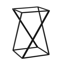 Etagerie / Buffetstandaard - Zwart - incl. 1 melamine schaal - Hoekig