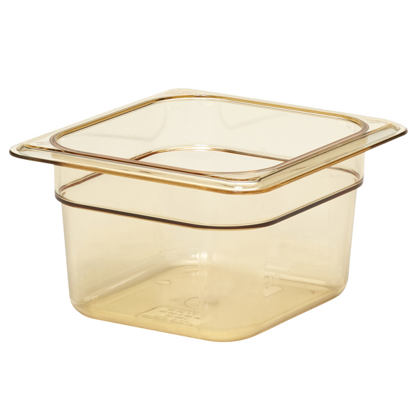 (6 шт.) CAMBRO | H-PAN™ Термостойкие контейнеры GN 1/6 - Янтарь - Глубина 100 мм