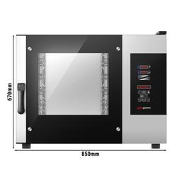 Bakery- Electric Commercial Combi Oven - Digital Controls - 4x EN 600x400 - incl. Core temperature probe, HACCP monitoring, USB, Condensate drip tray
