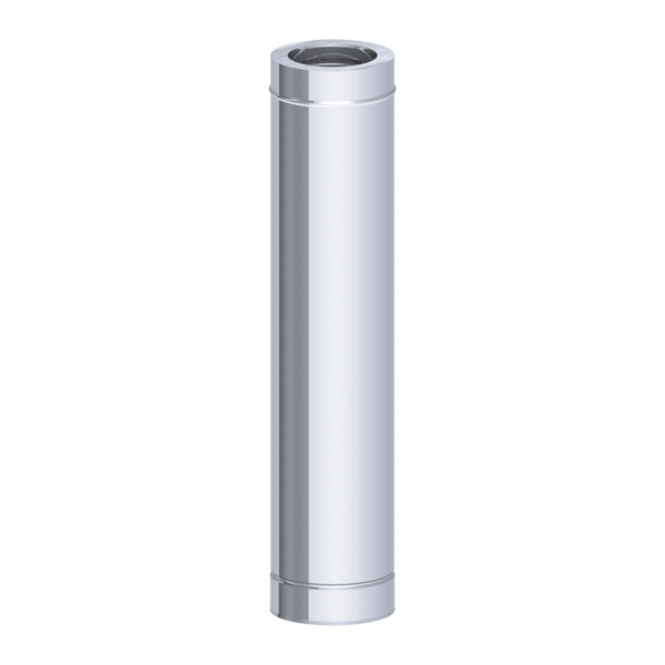 Tubo plano de acero inoxidable 1,0 m / Ø 300 mm
