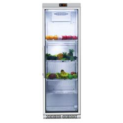 Commercial Storage Fridge ECO – Glass Door – 400 Litre – Single Door – 0 to +8 °C - Grey, Static cooling