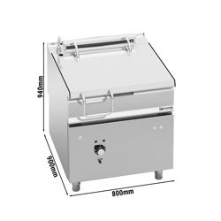 Billenő serpenyő - elektromos - 80 literes - 9,6 kW - motoros billentéssel