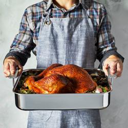 DEMEYERE | Industry 5 Roasting Pan – 390×330 mm Rectangular, XL Oven Only – Roasting Rack Included – 18/10 Stainless Steel