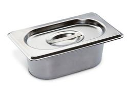 Pokrywa GN GN 1/9 - ze stali nierdzewnej - 175x108x24mm