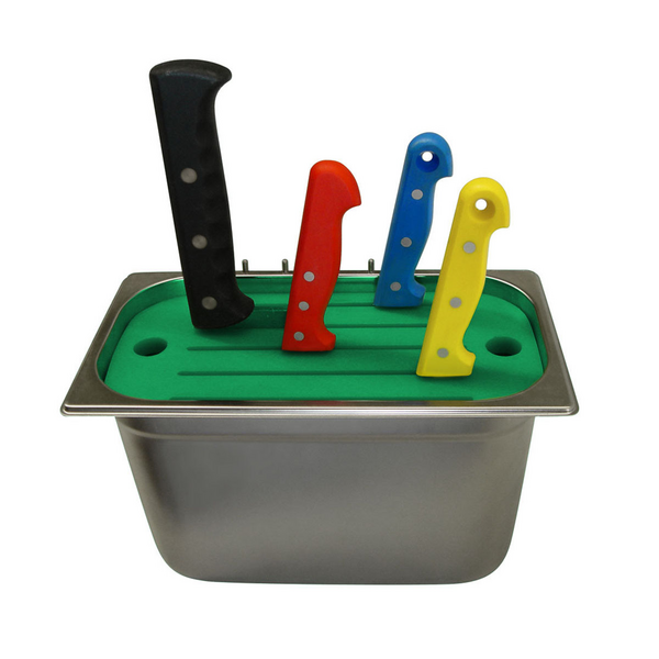Portacuchillos para pila de esterilización