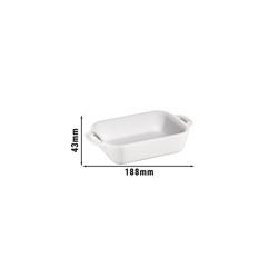 STAUB | CERAMIQUE - Ovenschaal - 140x110mm - Keramiek - Puur wit