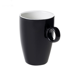 (6 stuks) BART COLOUR CAFE - Koffiekop - 230ml - Zwart