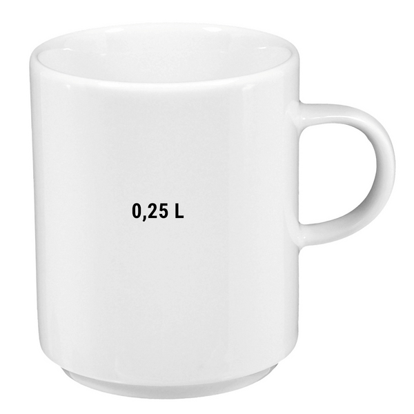 (6 adet) SELTMANN WEIDEN | Kupa - 0,25 Litre - Beyaz/Sade
