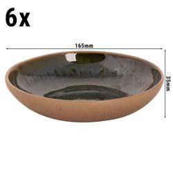 (6 unid) Taça - WISTERIA - grés - Ø 160mm - Verde/Bege