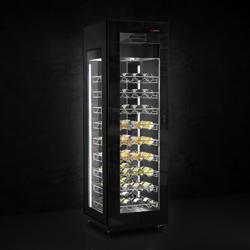 Panoramic Commercial Wine Fridge - Black - Single Zone - 400L - max. 81 bottles