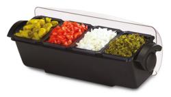 Organisateur à ingrédients - 4 grands bacs - 6,6 litres - Avec couvercle