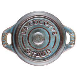 STAUB| Ceramic Mini Cocotte, Round – Antique Turquoise - Ø 100 mm