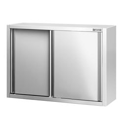 Armoire murale en acier inoxydable PREMIUM - 1000x400mm - avec portes coulissantes - 800mm de haut
