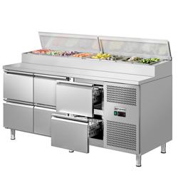 Saladette refrigerata professionale ECO - 1795x700mm - 6 cassetti - per 8x GN 1/3 vaschette