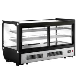 Vetrina refrigerata da banco - 200 litri - 1220 mm - quadrato - con 2 ripiani