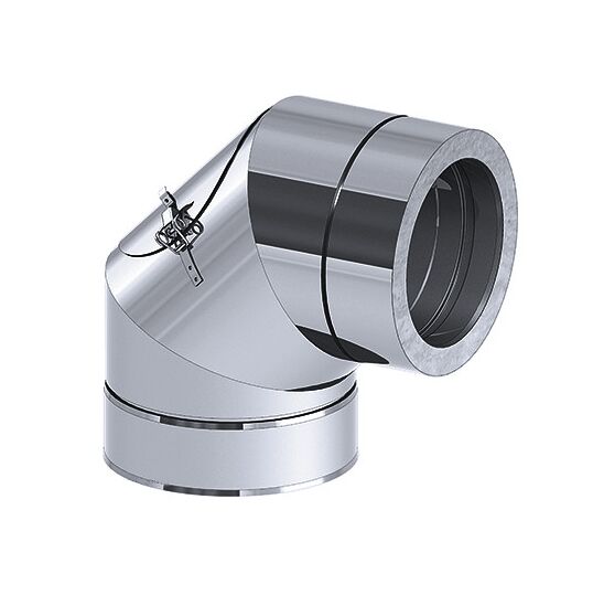 Cleaning elbow 90° - with inspection opening - in stainless steel - Ø ...