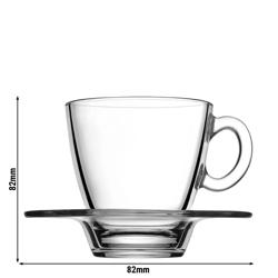 (24 unid) Caneca de vidro - AQUA - 210 ml - Transparente