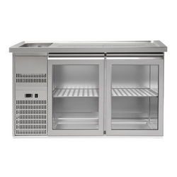 Pivski štand Premium PLUS - 1550x700 mm - 2 staklena vrata