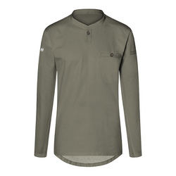 (6 stuks) KARLOWSKY | Lange Mouw Heren Werkshirt Performance - Salie - maat: L