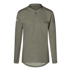 (6 stuks) KARLOWSKY | Lange Mouw Heren Werkshirt Performance - Salie - maat: XL