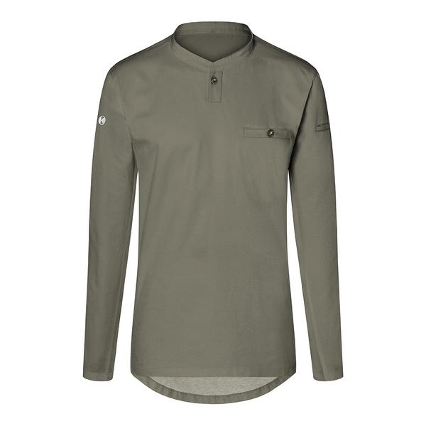 (6 stuks) KARLOWSKY | Lange Mouw Heren Werkshirt Performance - Salie - maat: S
