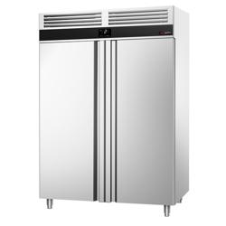 Réfrigérateur en acier inoxydable PREMIUM - GN 2/1 - 1400 litres - avec 2 portes