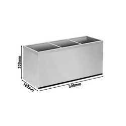 Support inox pour distributeur de sauce - 3x 2 litres