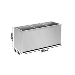 Telaio di supporto per distributori di salsa - Acciaio inox - 500x180x220mm - 3x2l - compatibile con SEK2