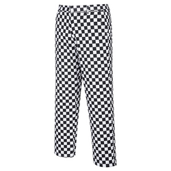 Unisex koksbroek - Zwart / Wit - Maat: S